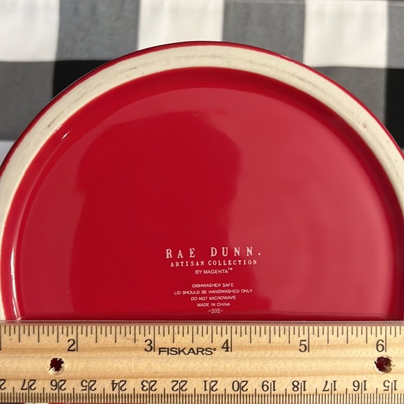 Rae Dunn Large Red Mrs Claus’s Kitchen Cookie Jar - Picture 8 of 10